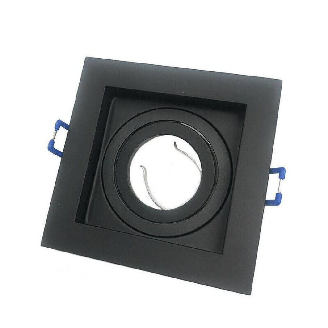 foto del prodotto trade shop portafaretto incasso quadrato acciaio p23 orientabile supporto faretto porta faretti nero