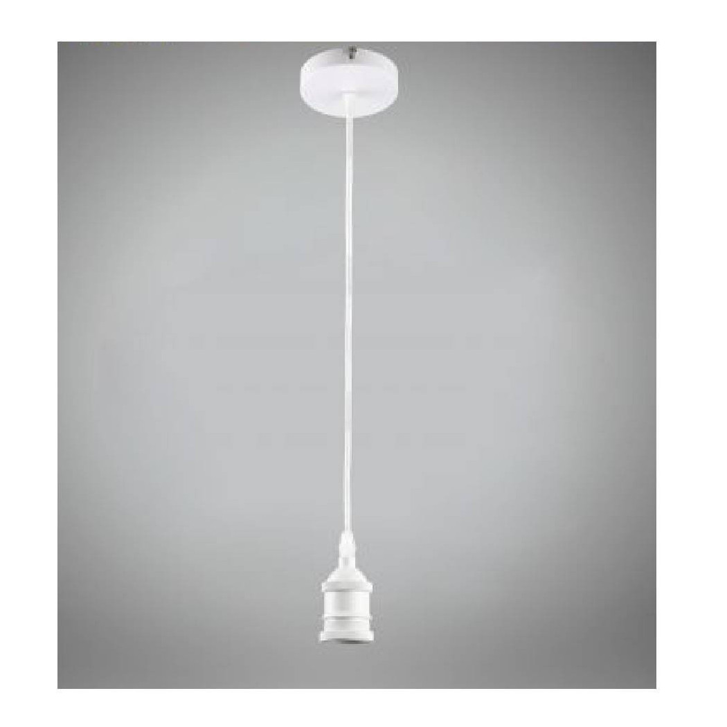 foto del prodotto trade shop portalampada a sospensione cavo in corda 2 mt per lampadine e27 bianco e27 2m b 