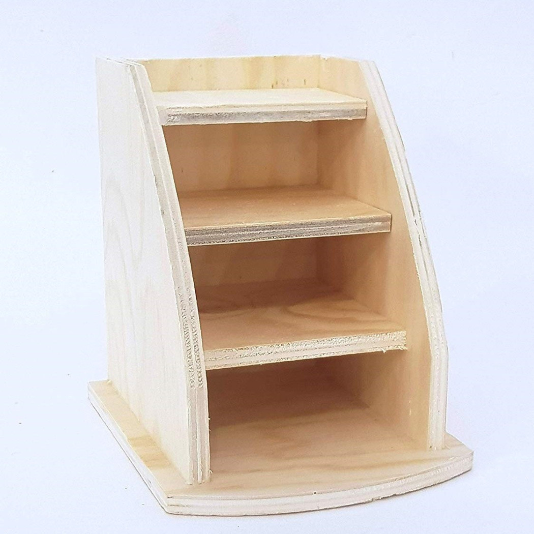 foto del prodotto trade shop portapenne 3 scomparti orizzontali legno 63818 organizer cosmetici make up 