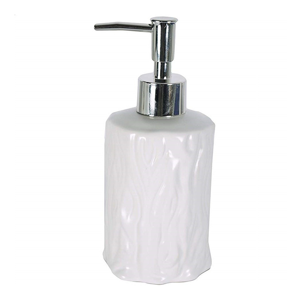 foto del prodotto trade shop portasapone cilindrico effetto tronco porta sapone 10330 dispenser sapone 