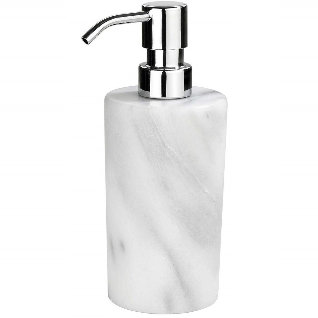 foto del prodotto trade shop portasapone effetto marmo bianco porta sapone 10379 dispenser sapone 