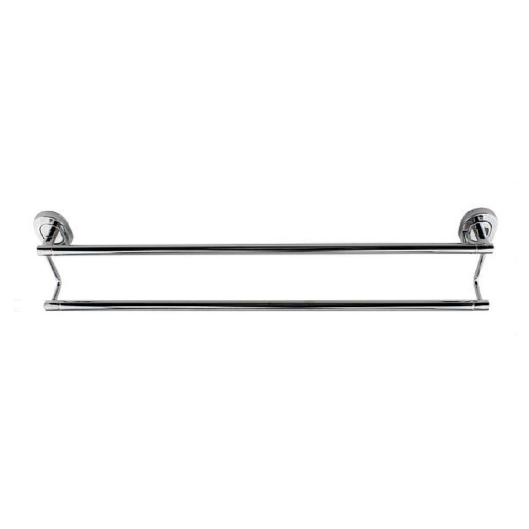 foto del prodotto trade shop portasciugamani porta asciugamano doppio cromato 60cm accessorio da bagno 69197 