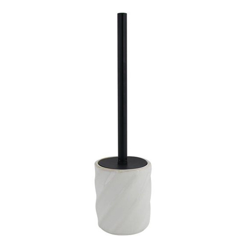 foto del prodotto trade shop portascopino arredo da bagno wc rigato obbliquo bianco con scopino completo 87801 