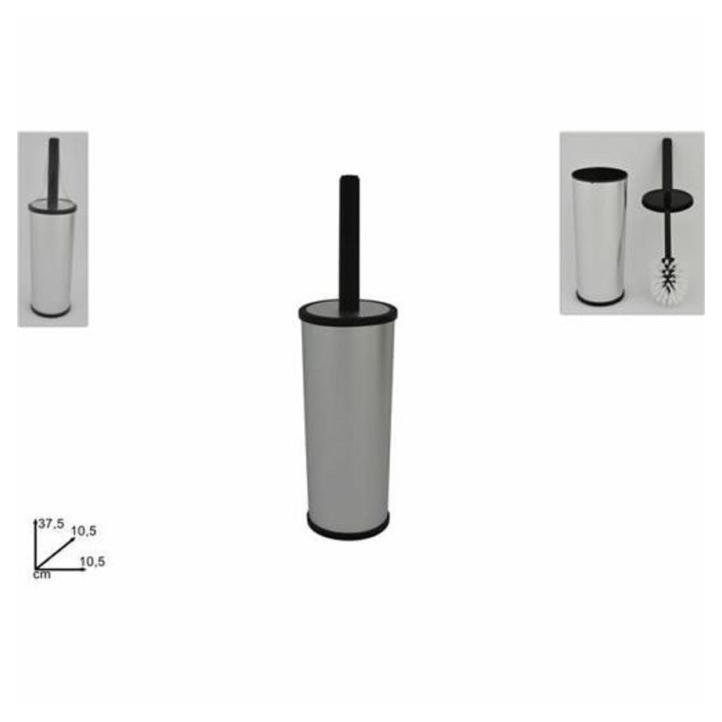 foto del prodotto trade shop portascopino porta scopino bagno wc toilette satinato con scopino completo 
