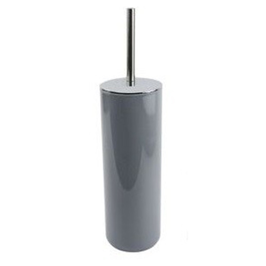 foto del prodotto trade shop portascopino porta scopino con scopettino wc bagno water grigio silver 69483 
