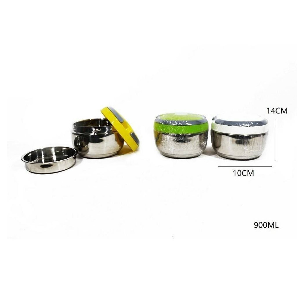 foto del prodotto trade shop portavivande ermetico 900ml contenitore inox abs contenitore porta pranzo 
