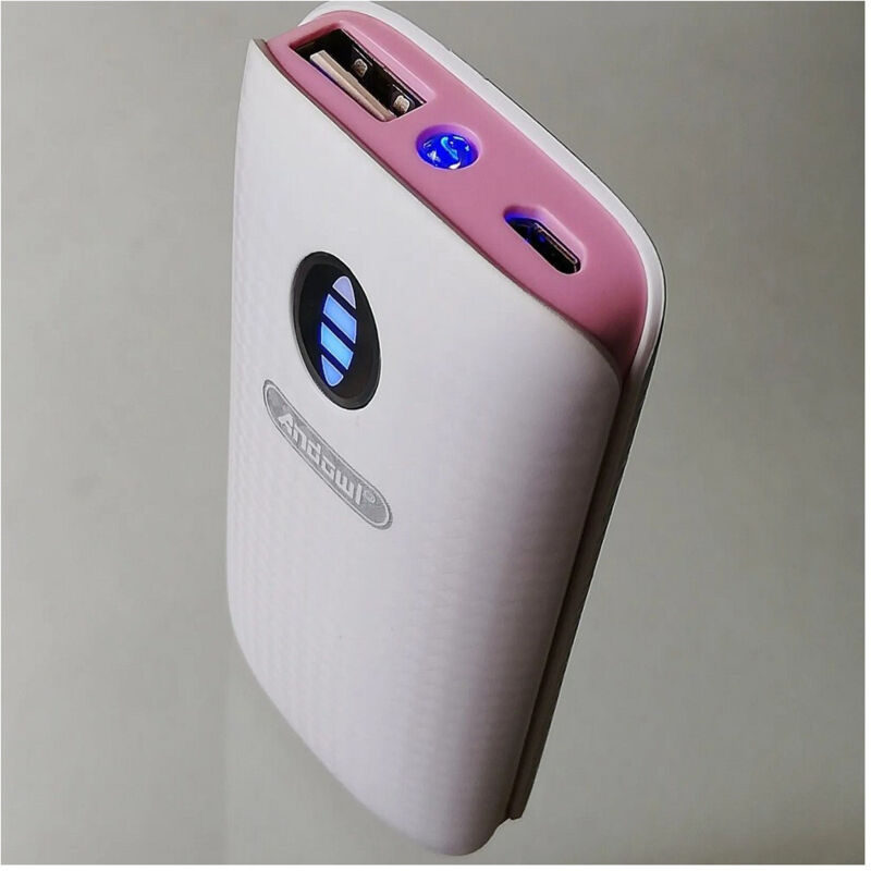 foto del prodotto trade shop power bank portatile 5000mah con torcia a led 2 porte usb ricarica veloce q t69 