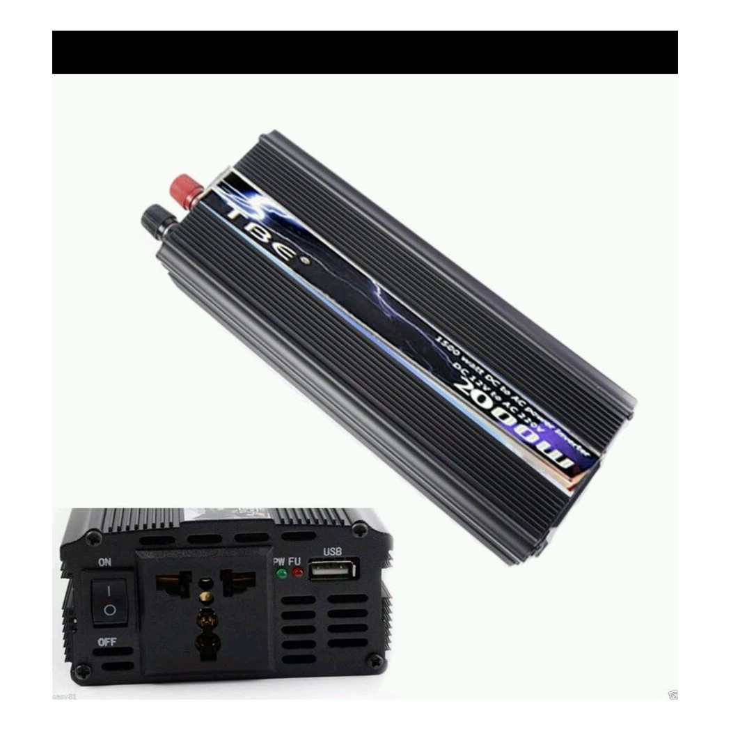foto del prodotto trade shop power inverter adattatore convertitore dc 12v to ac 110 220v 2000w auto usb 