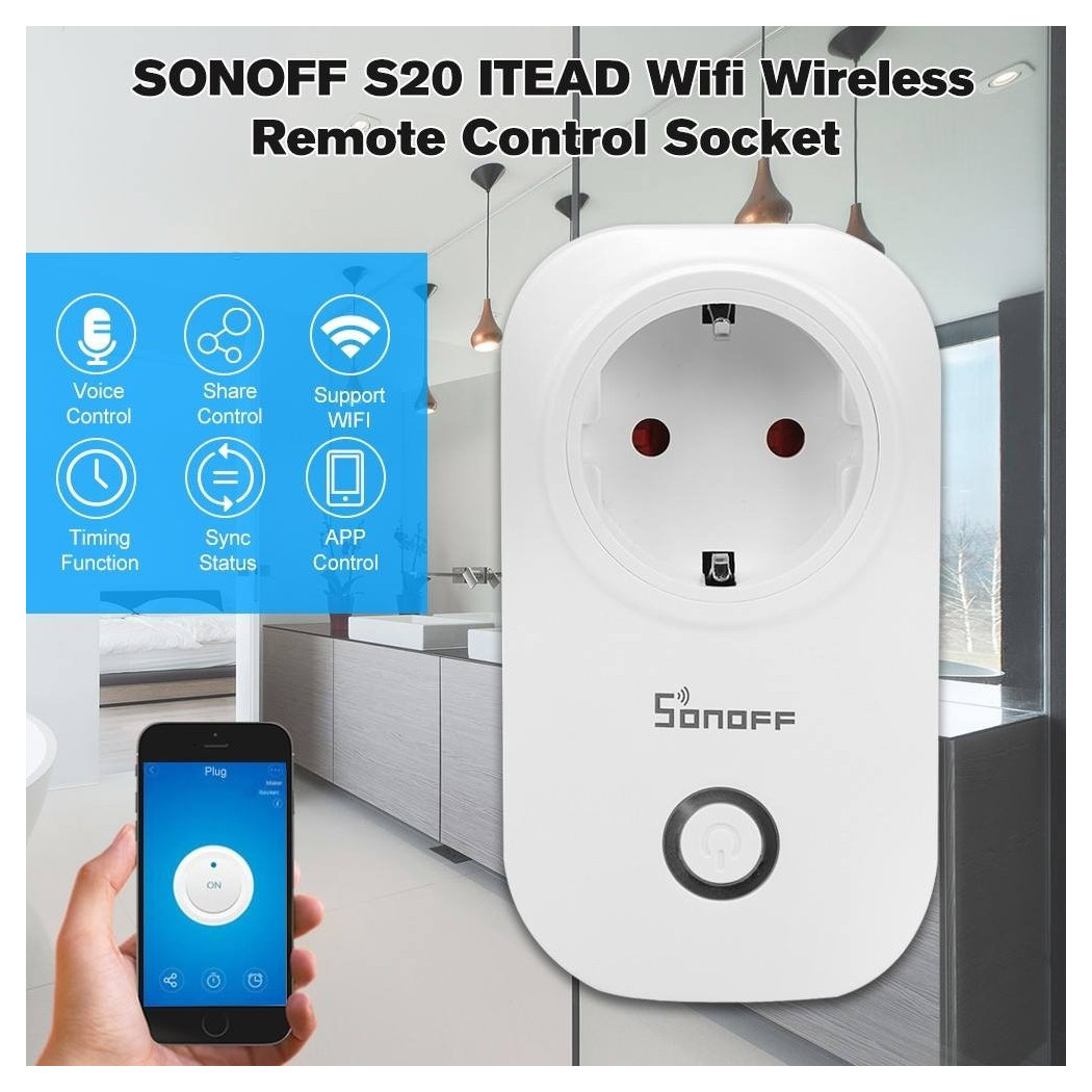 foto del prodotto trade shop presa di corrente intelligente controllabile con il wifi smart power plug 