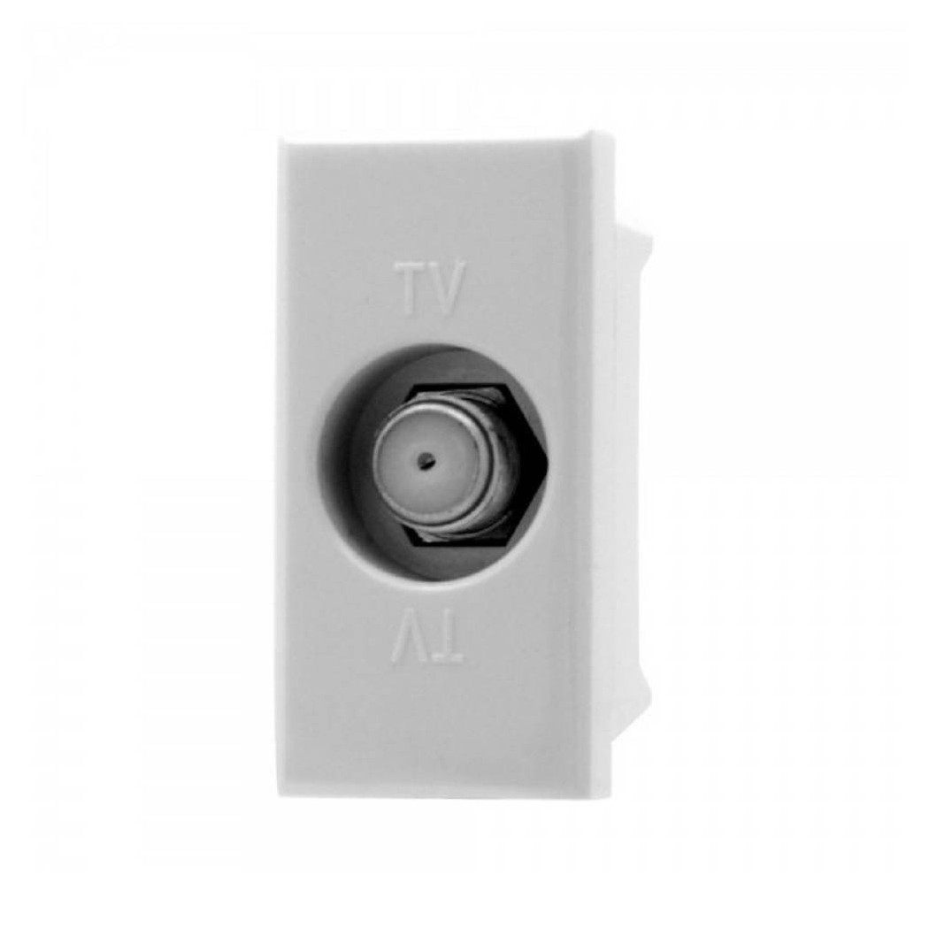 foto del prodotto trade shop presa tv connettore passante maschio bianco compatibile bticino axolute 
