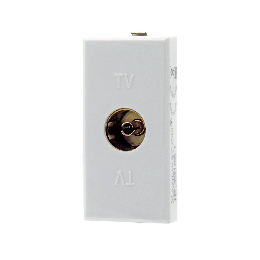 foto del prodotto trade shop presa tv femmina bianco connettore compatibile bticino axolute 