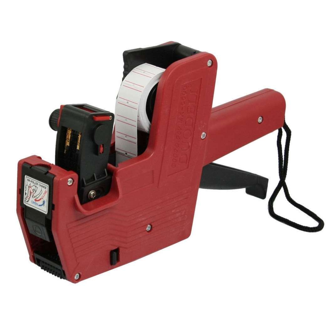 foto del prodotto trade shop prezzatrice etichettatrice a 8 caratteri con rotolo di etichette stampa prezzi 