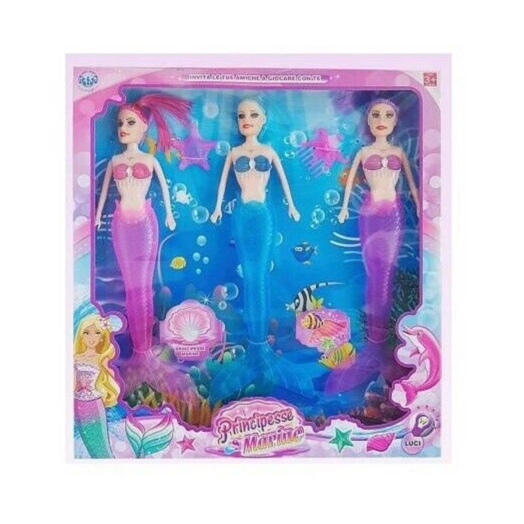 foto del prodotto trade shop principesse marine 3 sirene sirena bambole giocattolo gioco bambina 