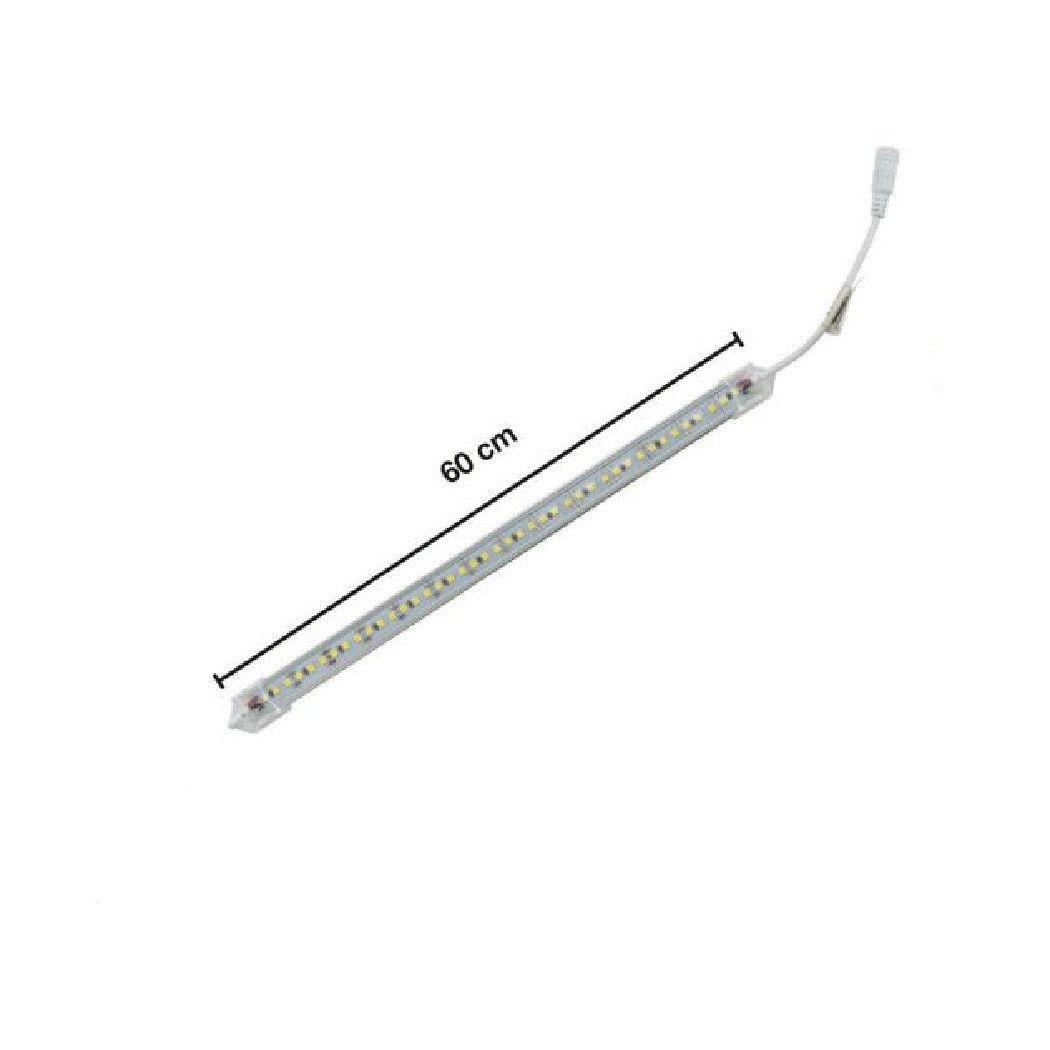 foto del prodotto trade shop profilo alluminio completo di led 60cm 10w luce 6500k 3000k 4000k 3014 12v 60t bianco naturale 