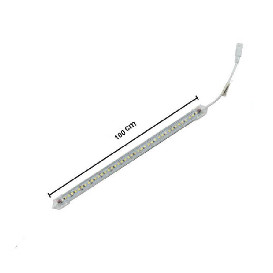 foto del prodotto trade shop profilo alluminio completo strip led 100cm 20w luce 6500k 4000k 3000k 3014 12v 1t bianco naturale 