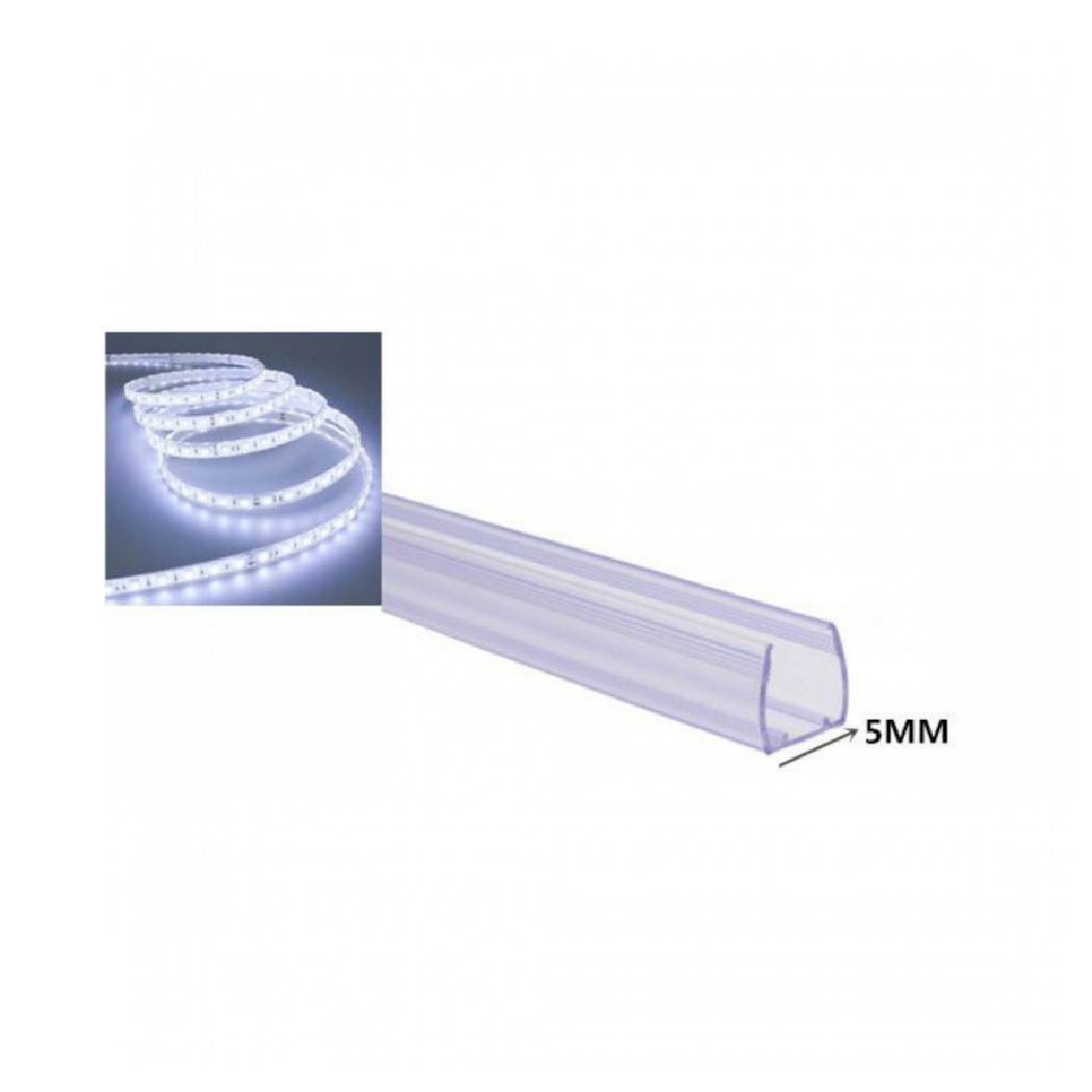 foto del prodotto trade shop profilo in plastica da 1 mt senza copertura per strip led strisce da 5 mm ps 5mm 
