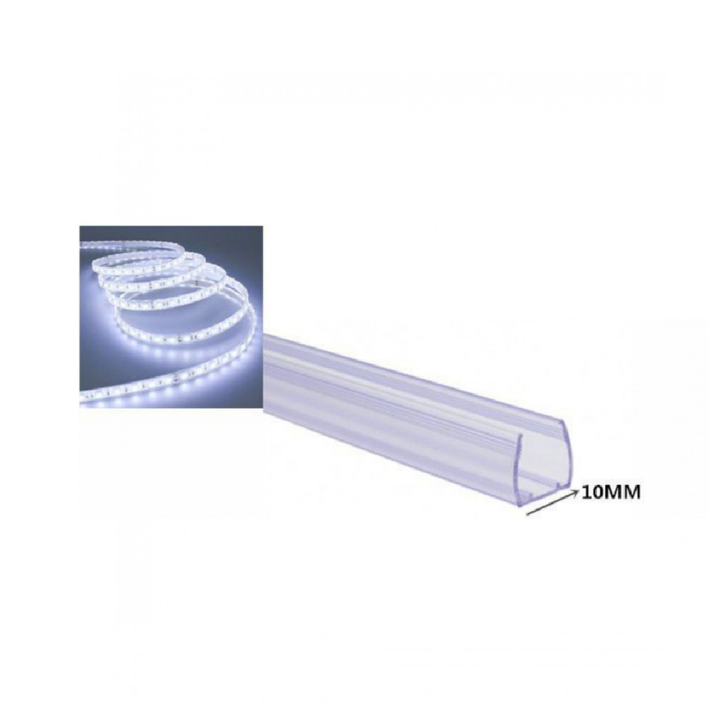 foto del prodotto trade shop profilo in plastica da 1mt senza copertura per strip led strisce da 10mm ps 10mm 