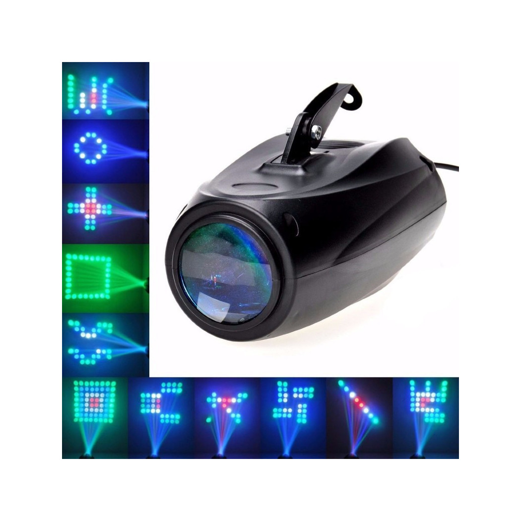 foto del prodotto trade shop proiettore faro airship 64 led 10w rgb fascio di luce effetti disco laser luci 