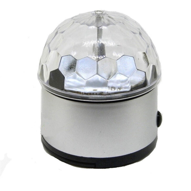 foto del prodotto trade shop proiettore lampada led rgb rotante da tavola luci strobo per disco e party usb 