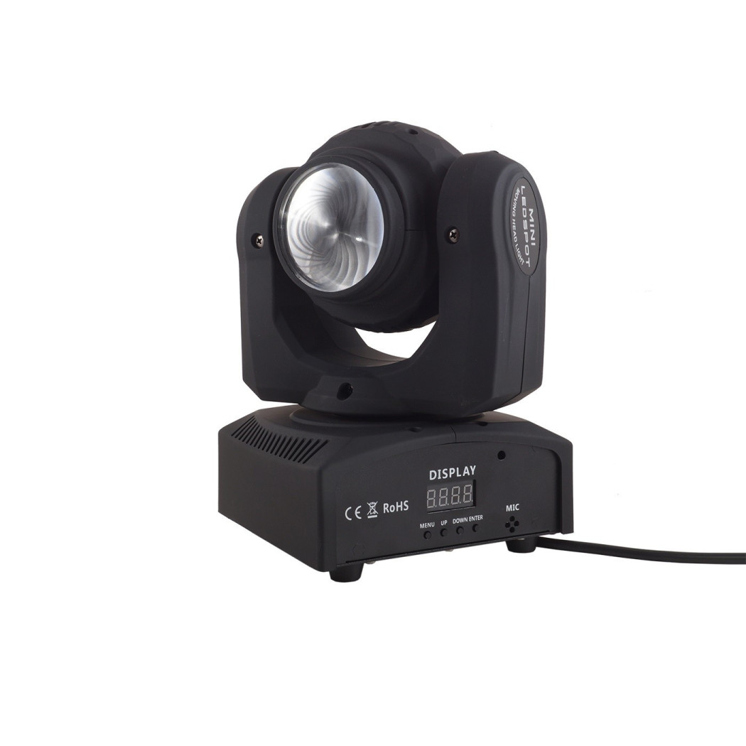 foto del prodotto trade shop - proiettore rgb testa rotante doppio led effetti disco dj luce flash strobo faro -