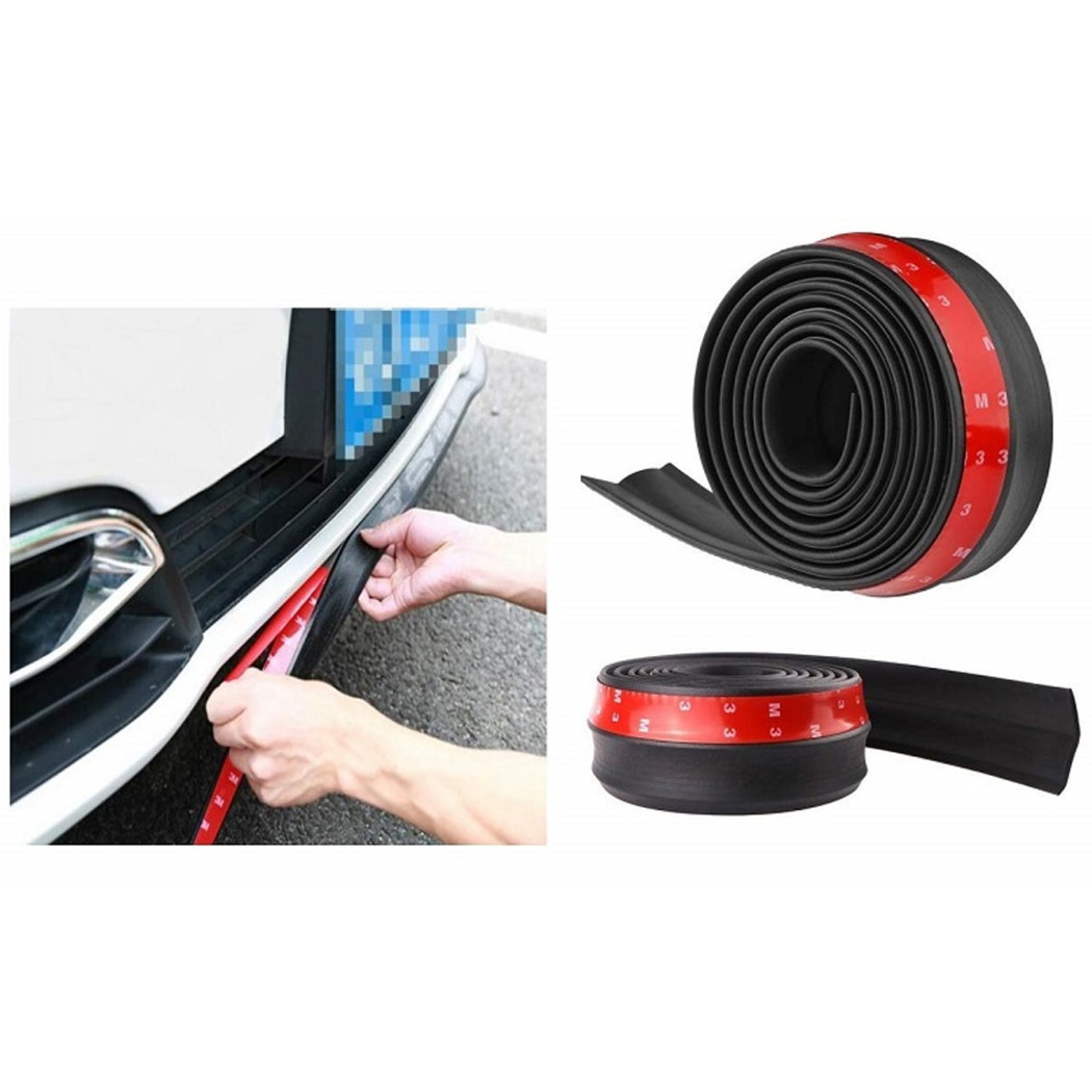 foto del prodotto trade shop protezione guarnizione adesiva 2mt 22mm auto spoiler paraurti portiera gomma paracolpi 