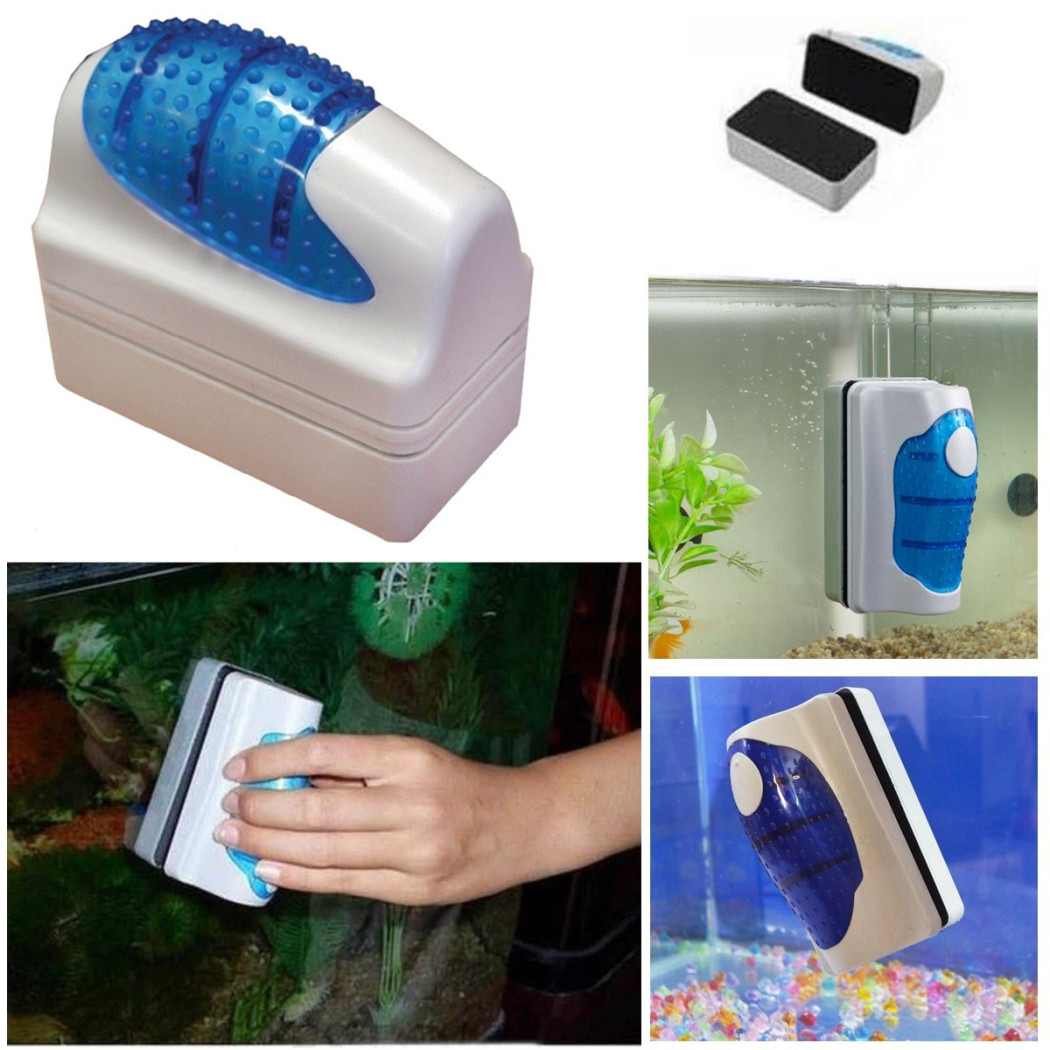 foto del prodotto trade shop pulitore magnetico tergi vetro per acquario spazzola calamita pulizia rs 06 