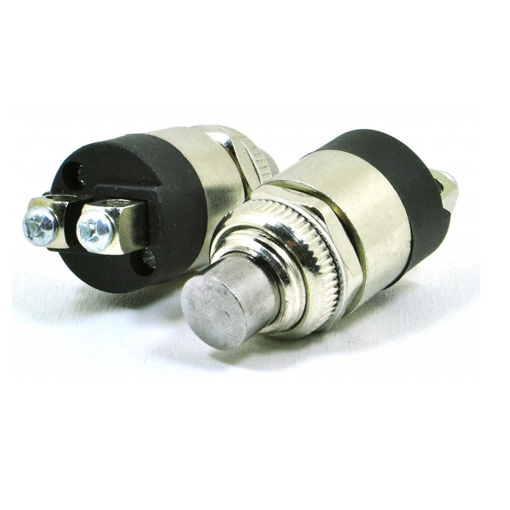 foto del prodotto trade shop pulsante avviamento universale auto moto camper barche 12v 24v metallo cromato 