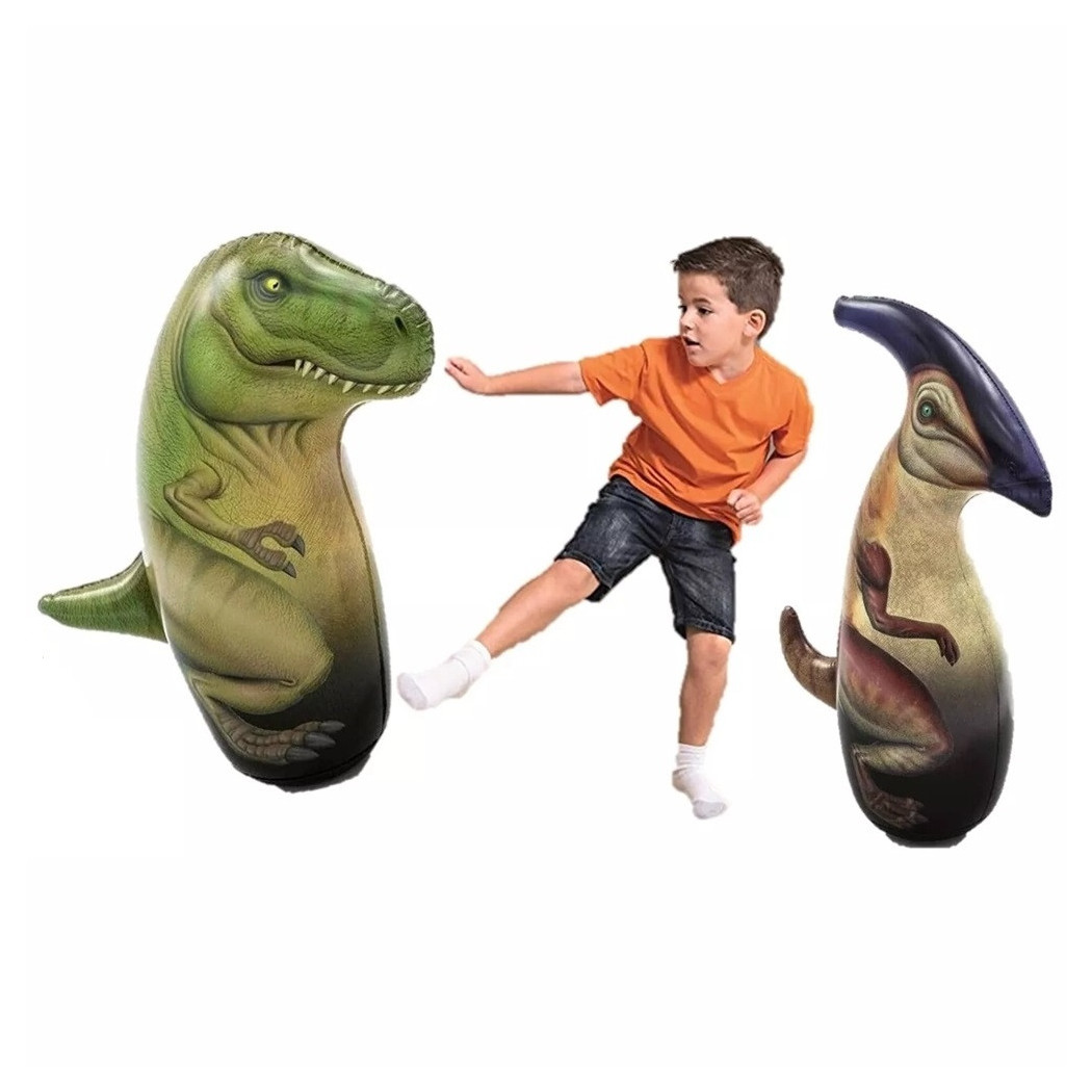 foto del prodotto trade shop pungiball a forma di dinosauri 3d per bambini 91 cm 3 modelli assortiti 52287 