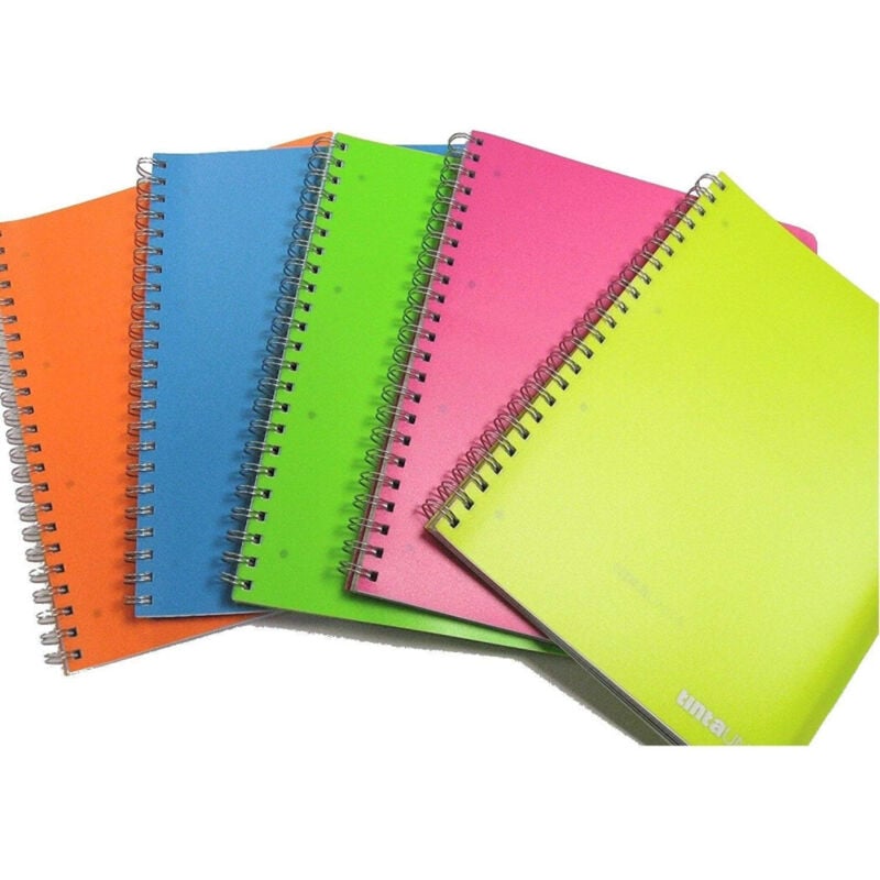 foto del prodotto trade shop quaderno spirale anelli a4 80 gr quadretti 5 mm 1 2 elementari copertina 