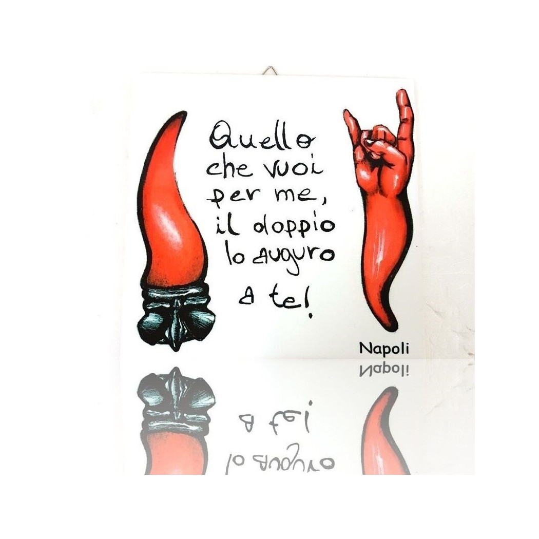 foto del prodotto trade shop quadretto piastrella decorativa porta fortuna ceramica quello che vuoi per 