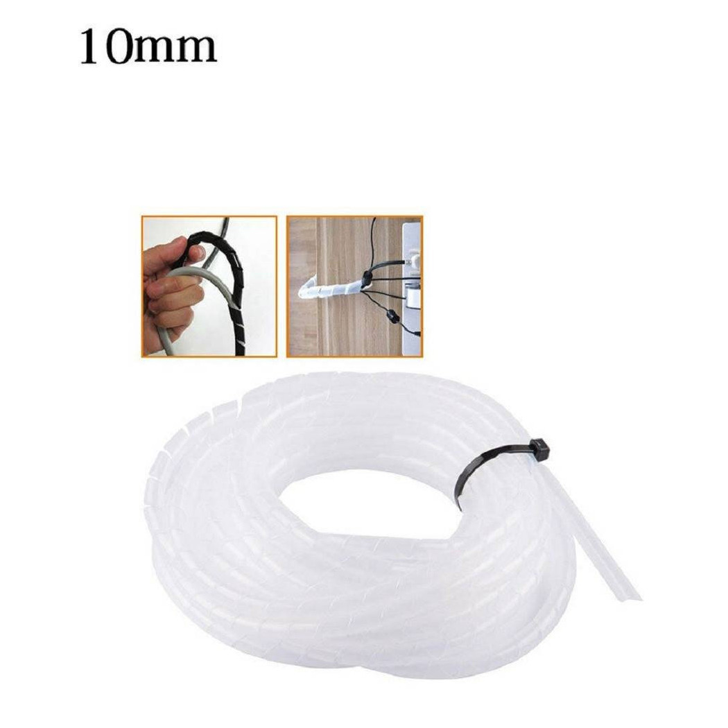 foto del prodotto trade shop raccogli cavo spiralato organizer fili e cavi elettrici 5 metri varie misure 10 mm 