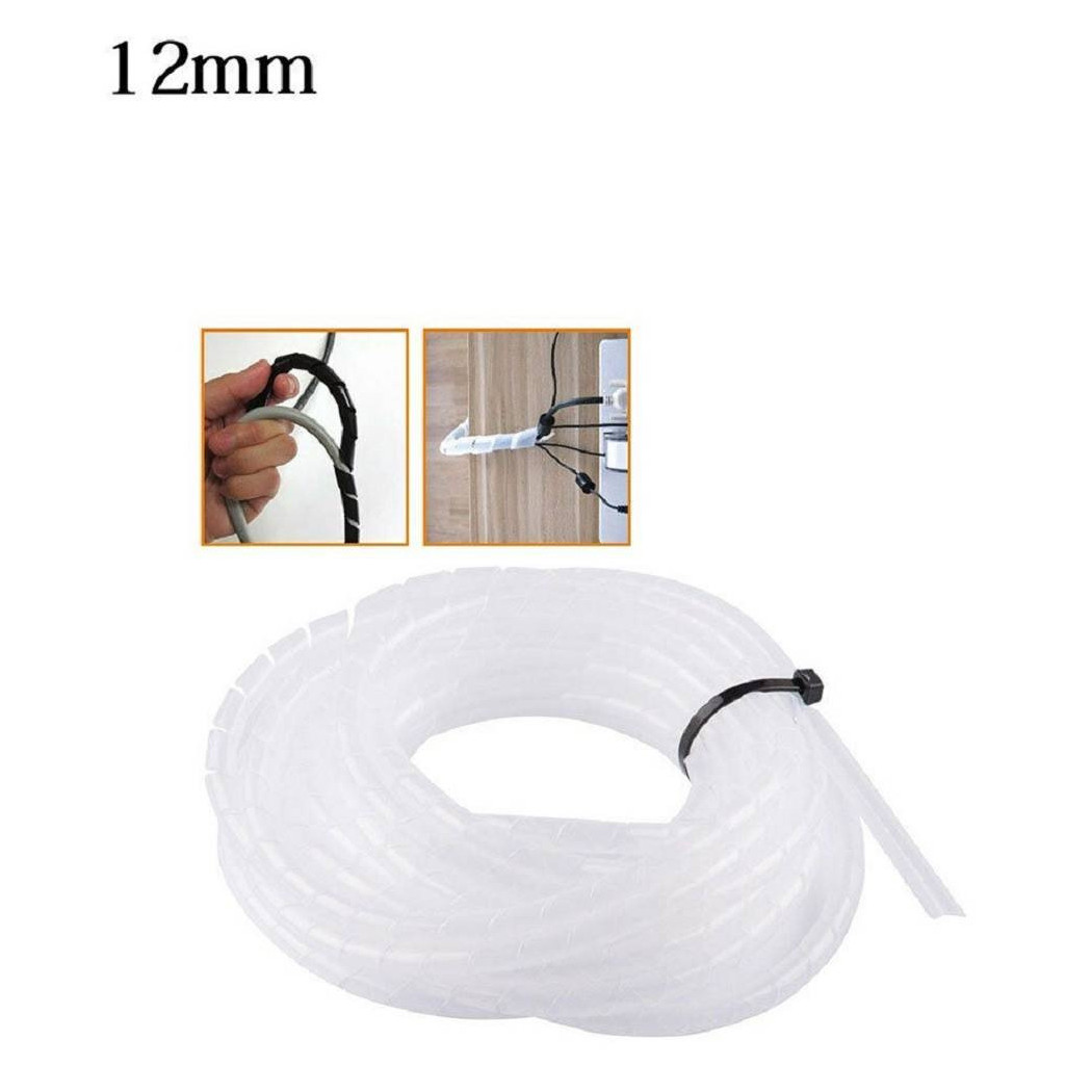 foto del prodotto trade shop raccogli cavo spiralato organizer fili e cavi elettrici 5 metri varie misure 12 mm 