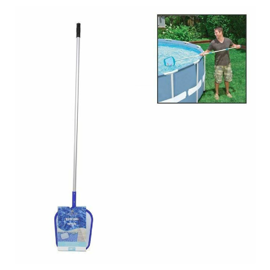 foto del prodotto trade shop raccogli foglie con bastone asta per pulizia fondo fondale acqua piscina 206554 