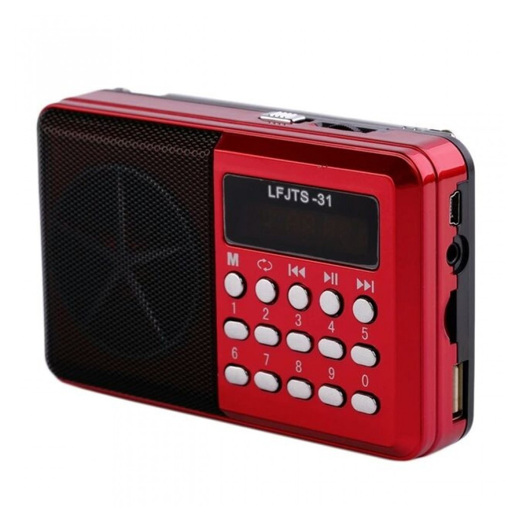 foto del prodotto trade shop radio lettore mp3 mini speaker portatile con flash driver tf card display led 