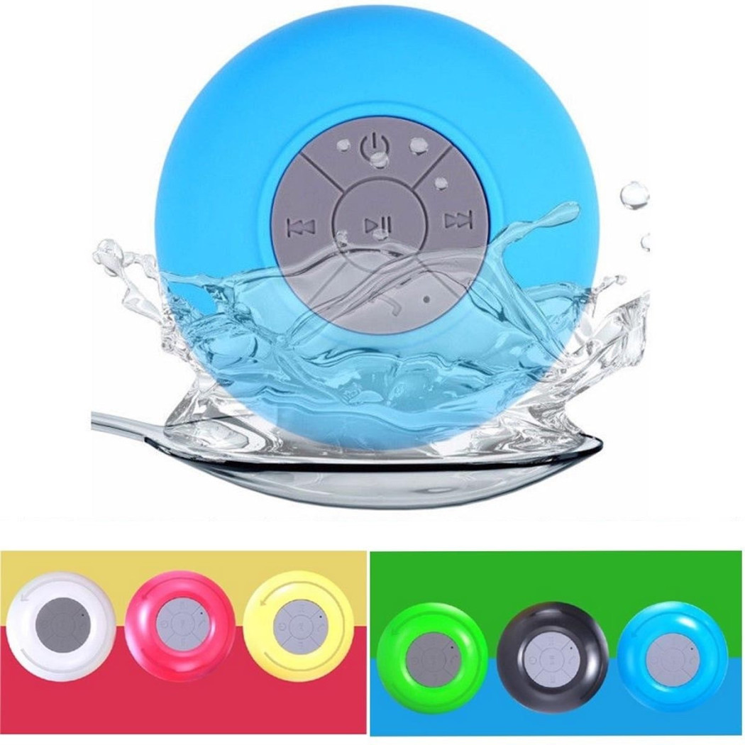 foto del prodotto trade shop radio speaker da doccia shower impermeabile radiolina con ventosa bluetooth 