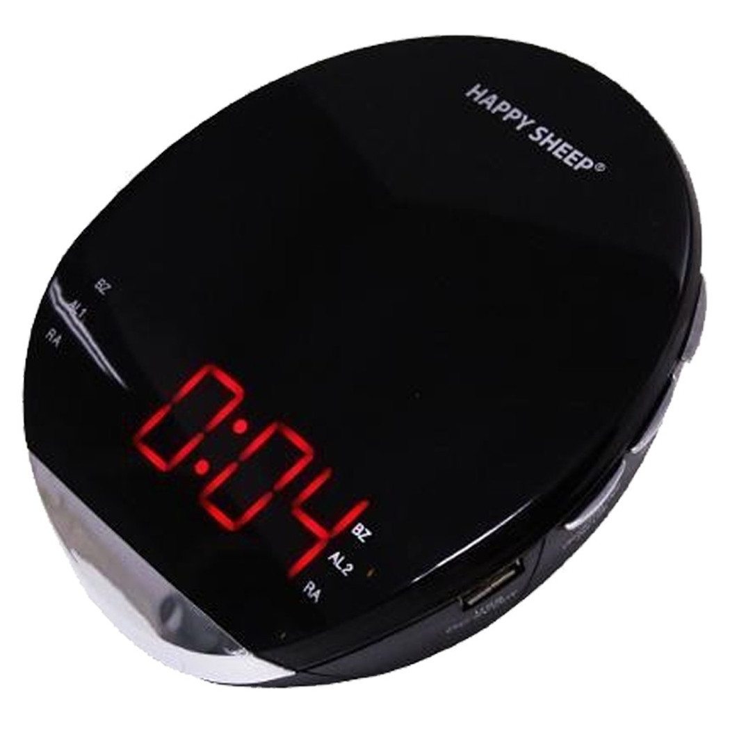 foto del prodotto trade shop radio sveglia radiosveglia orologio da tavolo am fm digitale lcd led rosso 