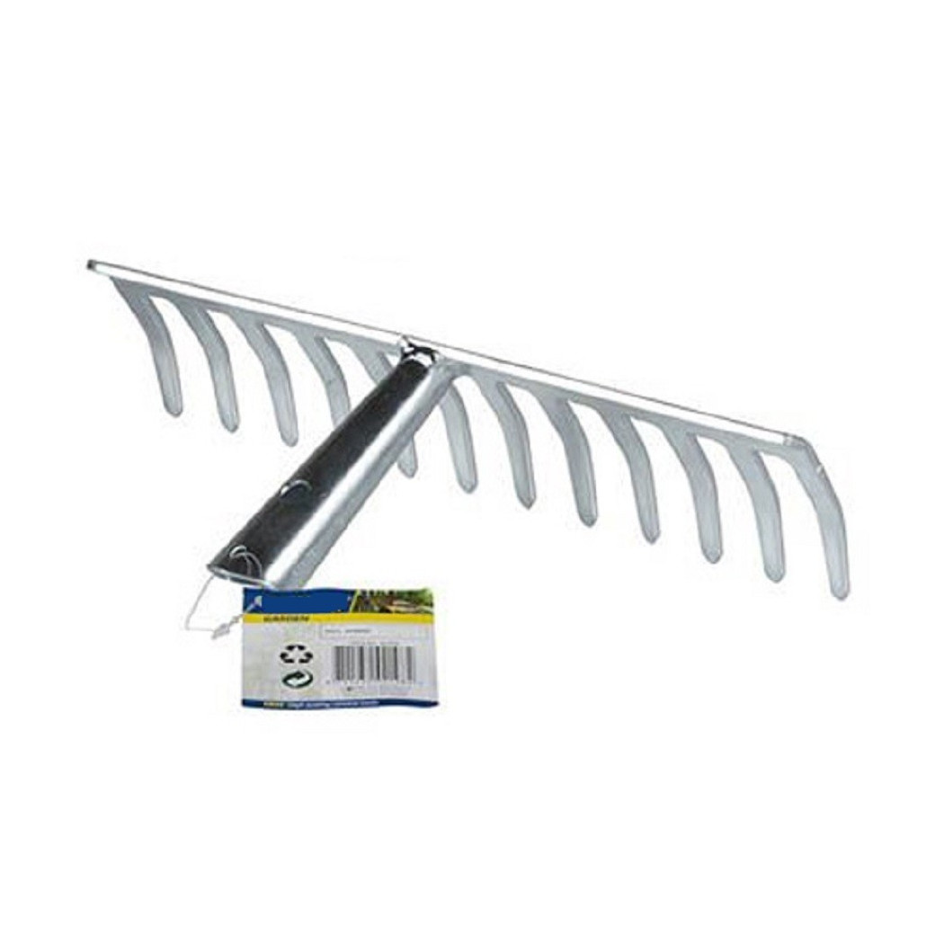 foto del prodotto trade shop rastrello in metallo 12 denti 13x30x37cm lavori di giardinaggio pulizia prato 