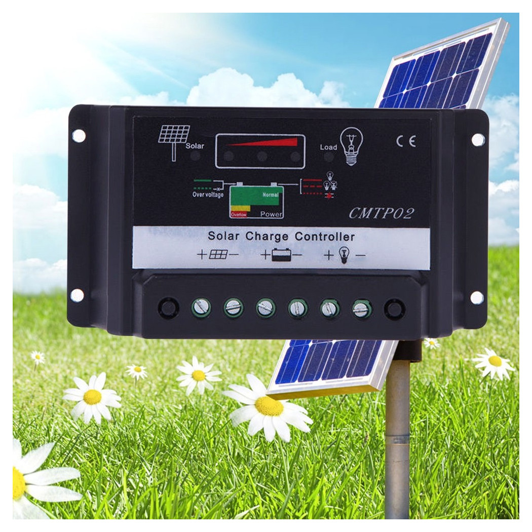 foto del prodotto trade shop regolatore di carica 12 24v 20a pannello solare fotovoltaico camper nautica 