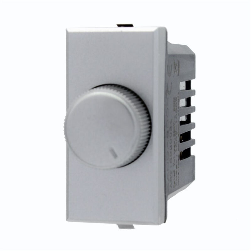 foto del prodotto trade shop regolatore dimmer a manopola 220v silver compatibile con bticino axolute 
