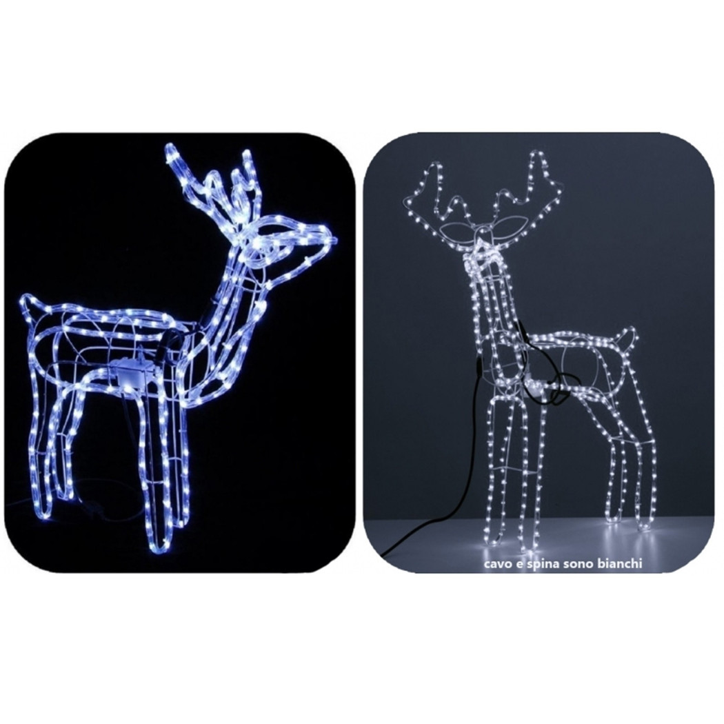 foto del prodotto trade shop renna con movimento luce luci led ip44 natale natalizie decorazioni addobbi 