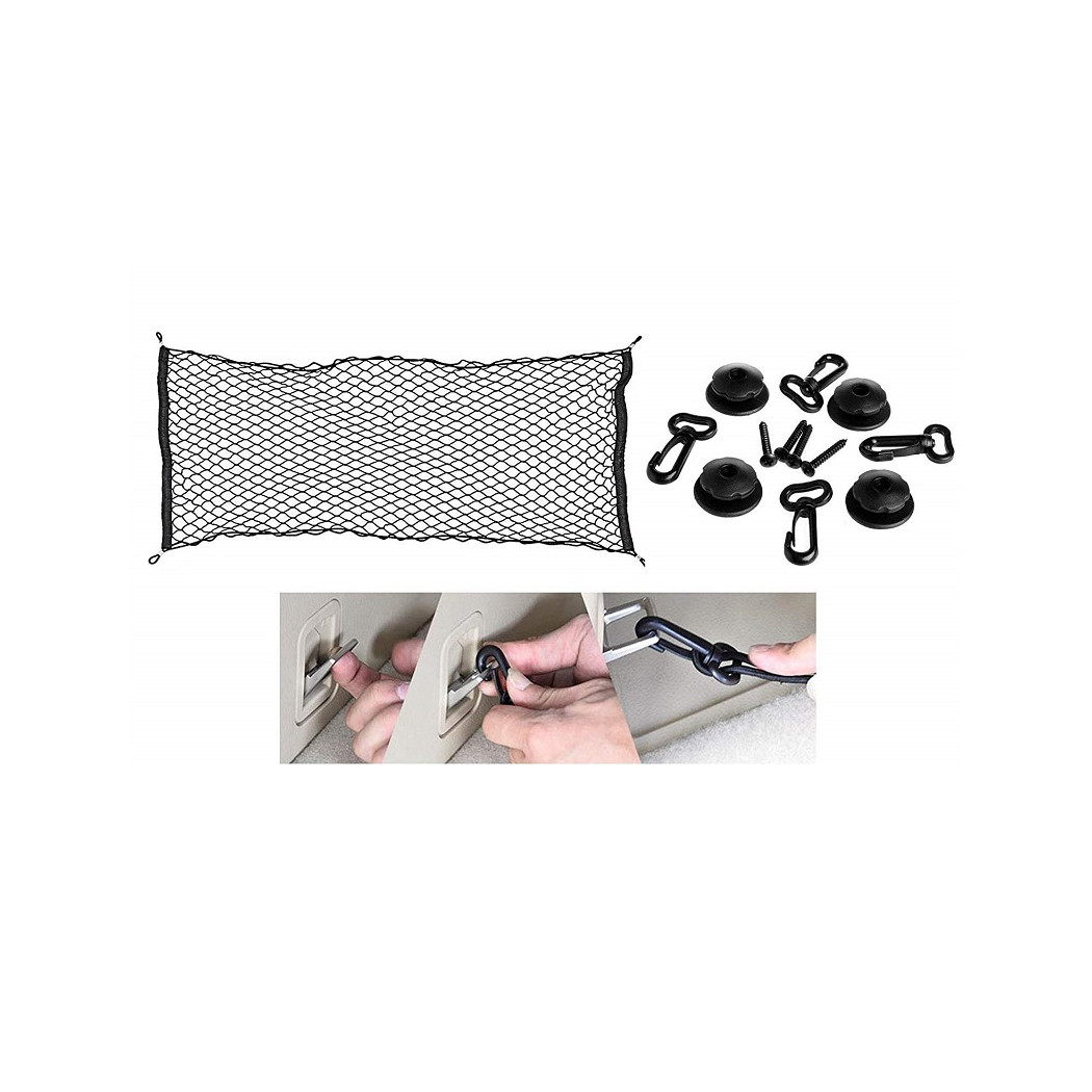 foto del prodotto trade shop rete da carico auto portaoggetti 114x61cm elastico bagagliaio da appendere organizzatore 