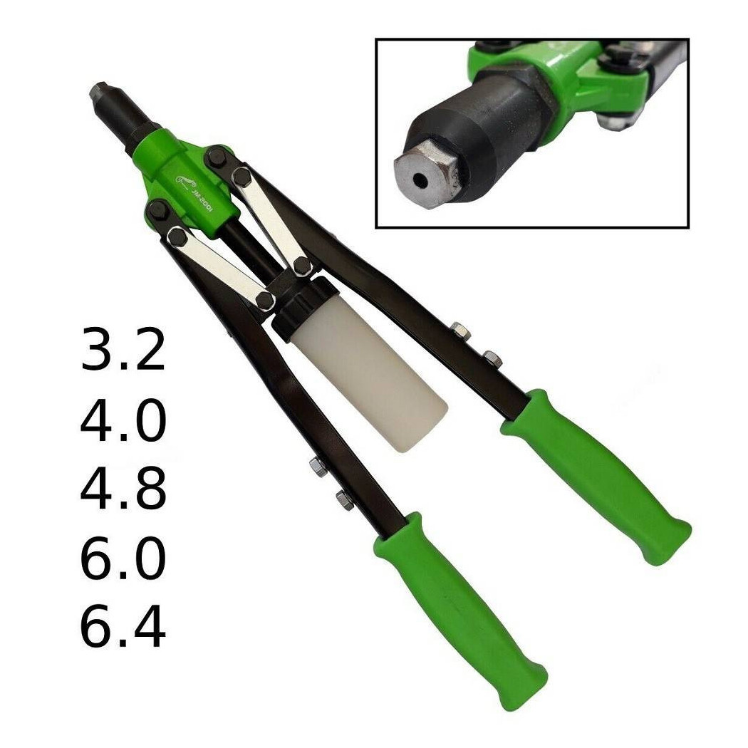 foto del prodotto trade shop rivettatrice manuale 450mm 5 testine per rivetti da 3.2 4.0 4.8 6.0 6.4 jm 2001 