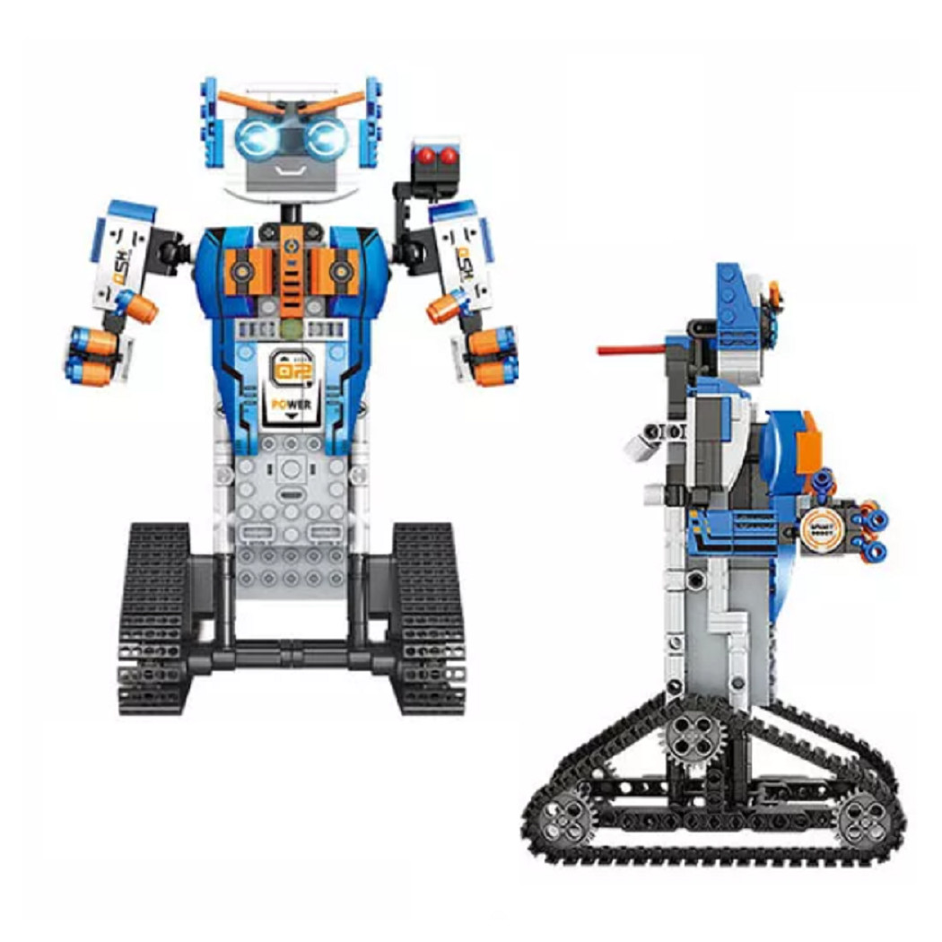 foto del prodotto trade shop - robot telecomandato set 477 mattoncini costruzione fc9002 tecnologia cingolata -