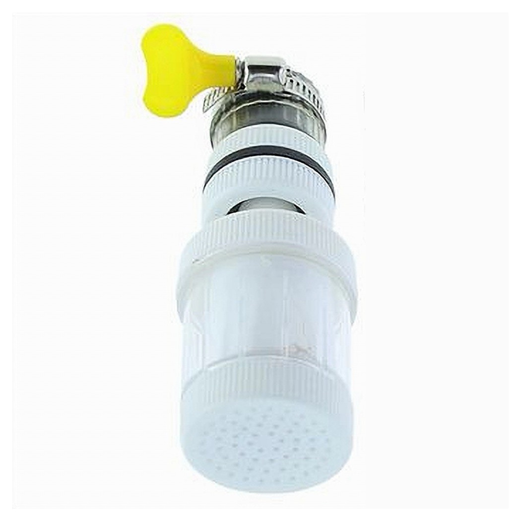 foto del prodotto trade shop rompigetto per rubinetto filtro acqua lavello per bagno cucina bianco 11cm 87488 