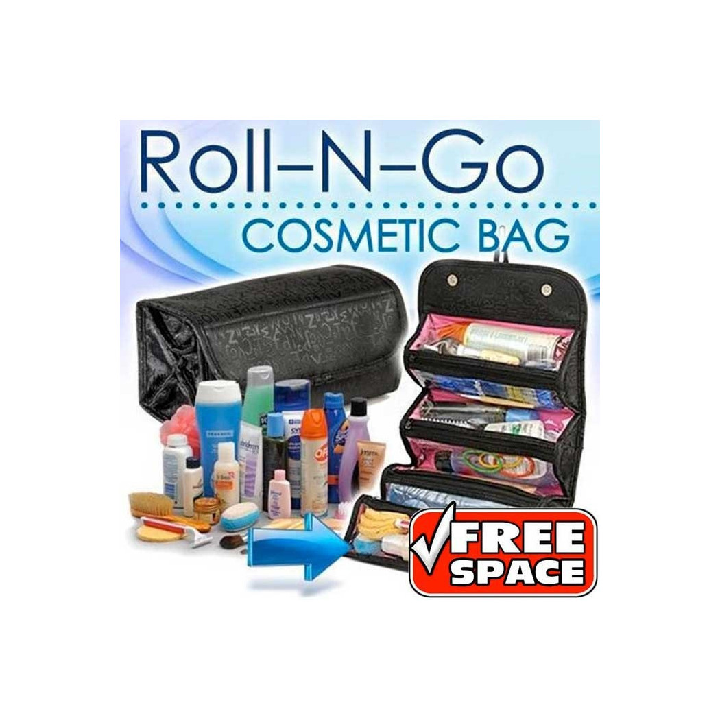 foto del prodotto trade shop rool n go borsetta organizza organizer per cosmetica da viaggio colore nero 