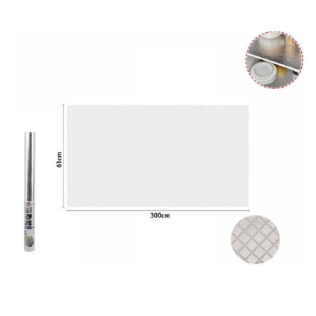 foto del prodotto trade shop rotolo adesivo alluminio 61cmx3mt per cassetti mobili armadi parati cucina 70506 