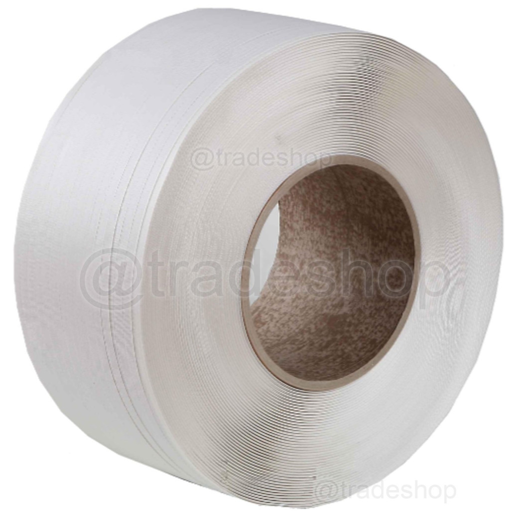 foto del prodotto trade shop rotolo da 2000 mt reggetta in plastica polipropilene 15mm x 0,50 per imballaggi 