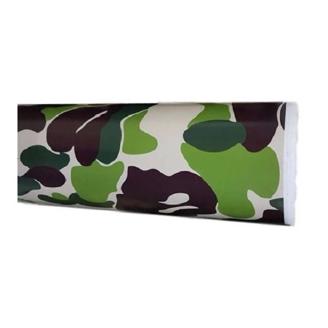 foto del prodotto trade shop rotolo pellicola adesiva auto moto interno esterno militare chiaro 152cmx30m 