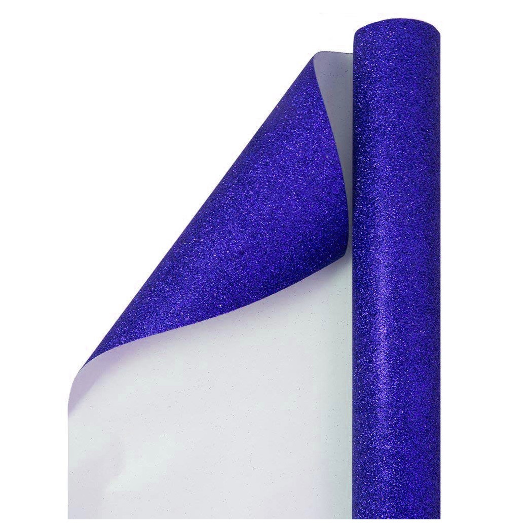 foto del prodotto trade shop rotolo pellicola adesiva blu glitter 45cmx2m pannelli cassetti mobili 