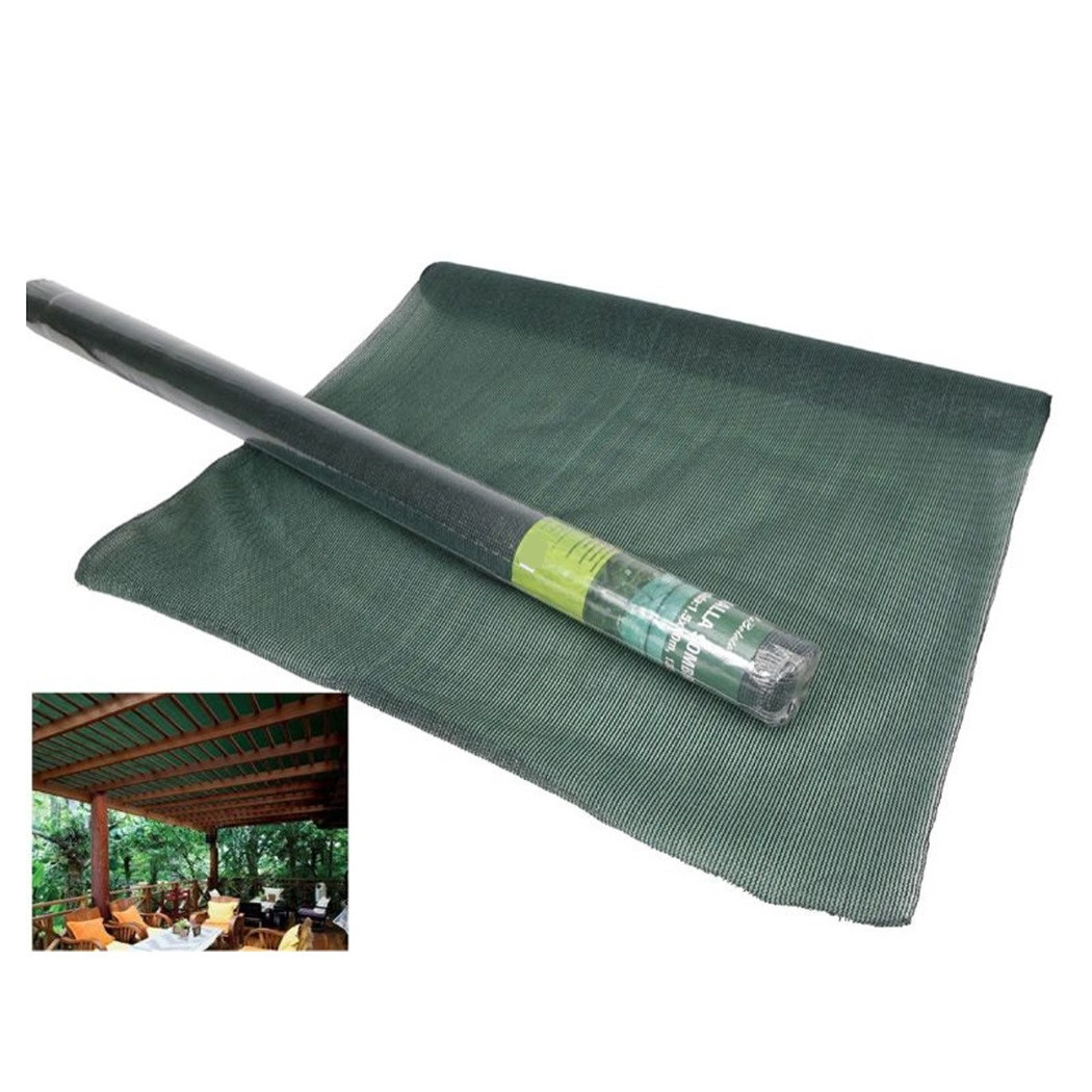 foto del prodotto trade shop rotolo rete ombreggiante nera verde telo oscurante parasole giardino 2x10mt 011703 